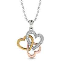 Three Hearts Intertwined Diamond Necklace - Harlow No. 16 image 1