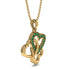 Three Hearts Intertwined Emerald Necklace - Harlow No. 4