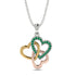 Three Hearts Intertwined Emerald Necklace - Harlow No. 17 image 5