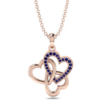 Three Hearts Intertwined Sapphire Necklace - Harlow No. 14 image 1