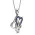 Three Hearts Intertwined Sapphire Necklace - Harlow No. 15