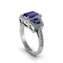 Sapphire Three Halo Radiance Engagement Ring - Emely No. 15 image 1