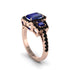 Sapphire Three Halo Radiance Engagement Ring - Emely No. 44 image 1