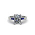 Three Stone Radiant Cut Diamond Engagement Ring - Hillary No. 63