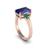 Three Stone Radiant Cut Sapphire Engagement Ring - Hillary No. 29