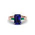 Three Stone Radiant Cut Sapphire Engagement Ring - Hillary No. 29