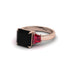 Three Stone Black Diamond Engagement Ring - Bethany No. 53 image 2