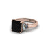 Three Stone Black Diamond Engagement Ring - Bethany No. 8