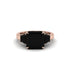 Three Stone Black Diamond Engagement Ring - Bethany No. 38 image 3