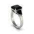 Three Stone Black Diamond Engagement Ring - Bethany No. 39