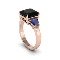 Three Stone Black Diamond Engagement Ring - Bethany No. 68 image 1