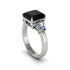 Three Stone Black Diamond Engagement Ring - Bethany No. 9