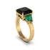 Three Stone Black Diamond Engagement Ring - Bethany No. 22 image 1