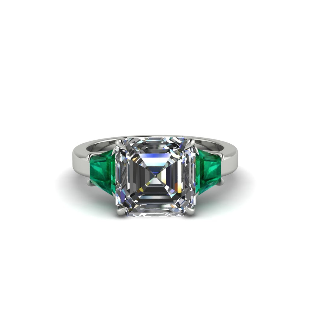 Three Stone Diamond Engagement Ring - Bethany No. 18