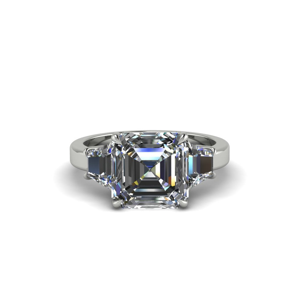 Three Stone Diamond Engagement Ring - Bethany No. 3