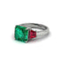 Three Stone Emerald Engagement Ring - Bethany No. 51