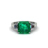Three Stone Emerald Engagement Ring - Bethany No. 6