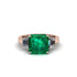 Three Stone Emerald Engagement Ring - Bethany No. 5