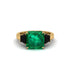 Three Stone Emerald Engagement Ring - Bethany No. 34