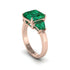 Three Stone Emerald Engagement Ring - Bethany No. 20 image 1