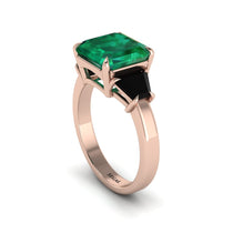 Three Stone Emerald Engagement Ring - Bethany No. 35 image 1