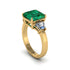 Three Stone Emerald Engagement Ring - Bethany No. 4 image 1