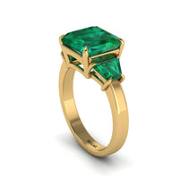 Three Stone Emerald Engagement Ring - Bethany No. 19 image 1