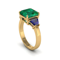 Three Stone Emerald Engagement Ring - Bethany No. 64 image 1
