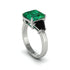 Three Stone Emerald Engagement Ring - Bethany No. 36 image 3