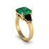 Three Stone Emerald Engagement Ring - Bethany No. 34 image 1