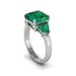 Three Stone Emerald Engagement Ring - Bethany No. 21 image 1