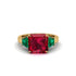 Three Stone Ruby Engagement Ring - Bethany No. 25