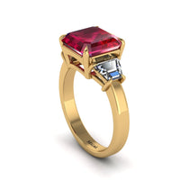 Three Stone Ruby Engagement Ring - Bethany No. 10 image 1
