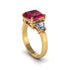 Three Stone Ruby Engagement Ring - Bethany No. 10