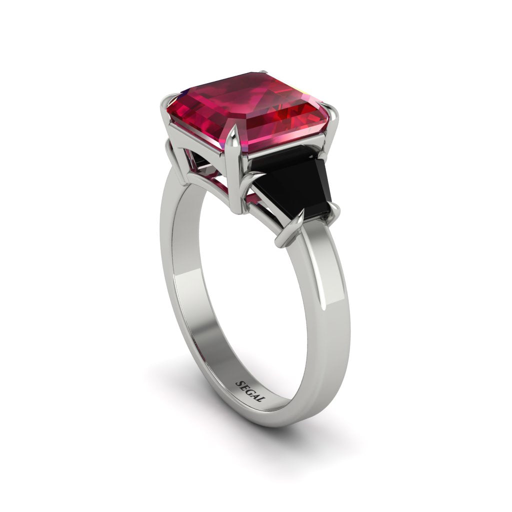 Three Stone Ruby Engagement Ring - Bethany No. 42