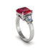Three Stone Ruby Engagement Ring - Bethany No. 12