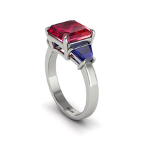 Three Stone Ruby Engagement Ring - Bethany No. 72 image 1