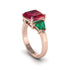 Three Stone Ruby Engagement Ring - Bethany No. 26 image 1