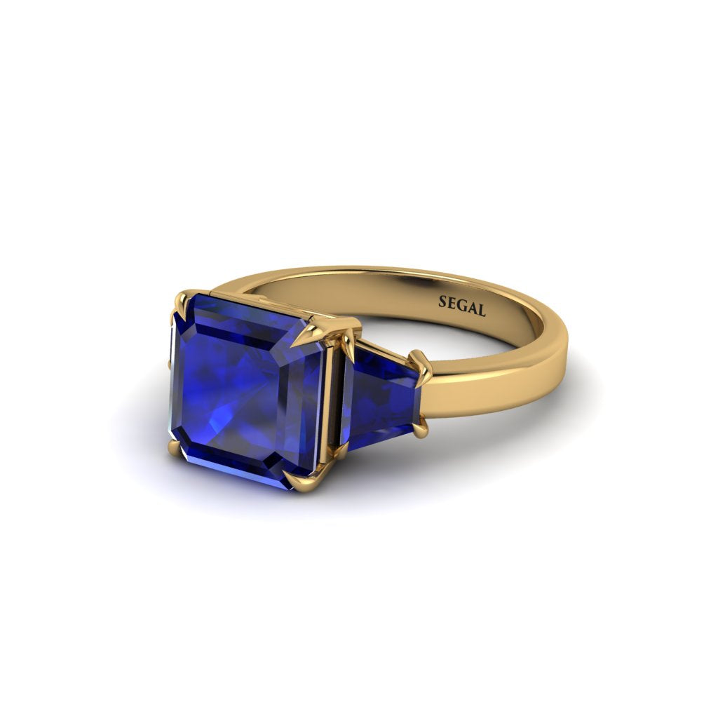 Three Stone Sapphire Engagement Ring - Bethany No. 73
