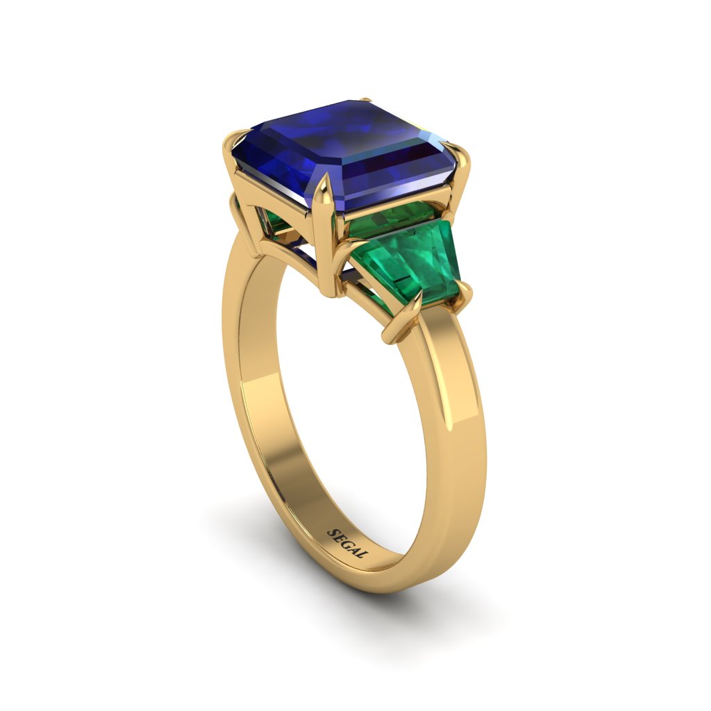 Three Stone Sapphire Engagement Ring - Bethany No. 28