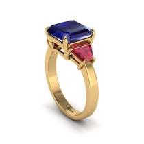 Three Stone Sapphire Engagement Ring - Bethany No. 58 image 1