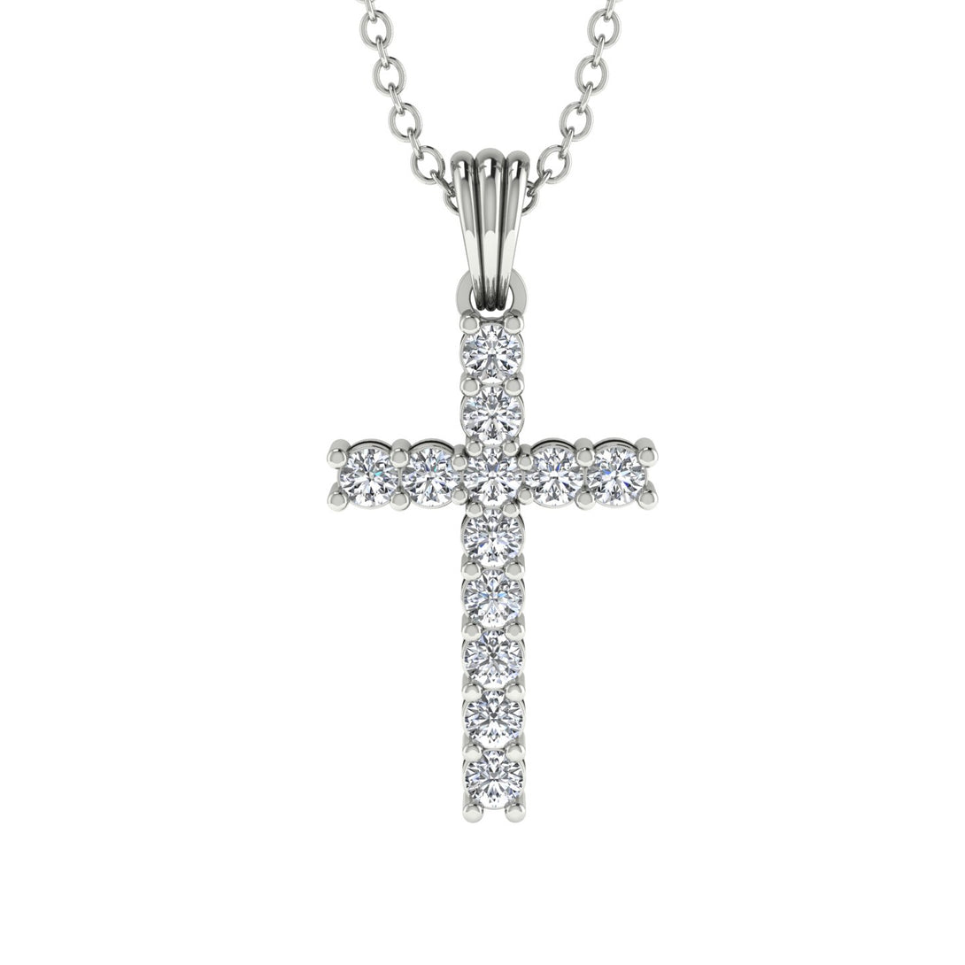 Timeless Classic Diamond Gold Cross Necklace - Ezekiel No. 3