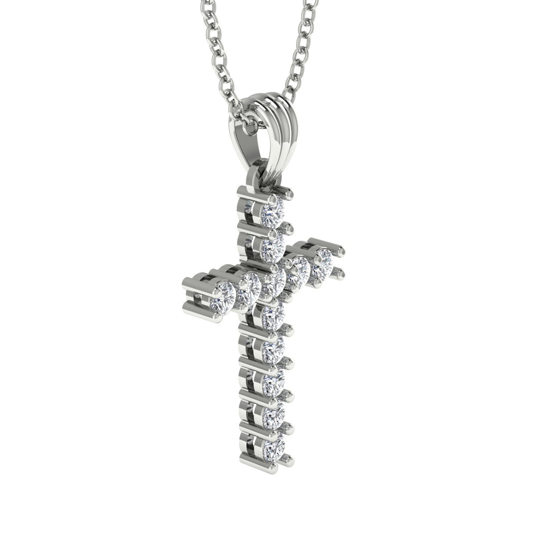Timeless Classic Diamond Gold Cross Necklace - Ezekiel No. 3