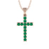 Timeless Classic Emerald Gold Cross Necklace - Ezekiel No. 5