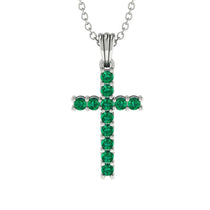 Timeless Classic Emerald Gold Cross Necklace - Ezekiel No. 6 image 1