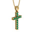 Custom Timeless Classic Emerald Gold Cross Necklace - Ezekiel No. 400 image 2