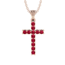 Timeless Classic Ruby Gold Cross Necklace - Ezekiel No. 11 image 1