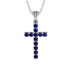 Timeless Classic Sapphire Gold Cross Necklace - Ezekiel No. 15