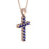 Timeless Classic Sapphire Gold Cross Necklace - Ezekiel No. 14 image 2