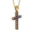 Timeless Classic Sapphire Gold Cross Necklace - Ezekiel No. 13 image 2